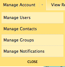 Manage Contacts menu