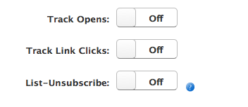 List Unsubscribe button
