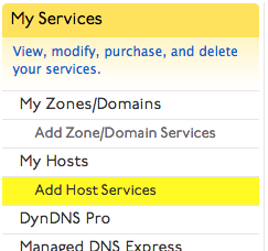 Add Host Services