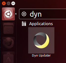 Figure 3: Launching the Dyn Updater via the Unity launcher.