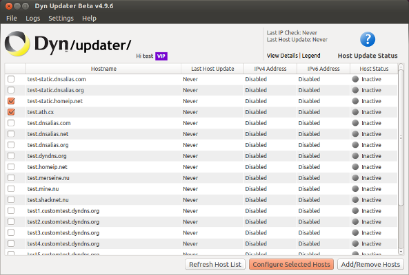 Figure 7: Select the hosts you would like to configure.