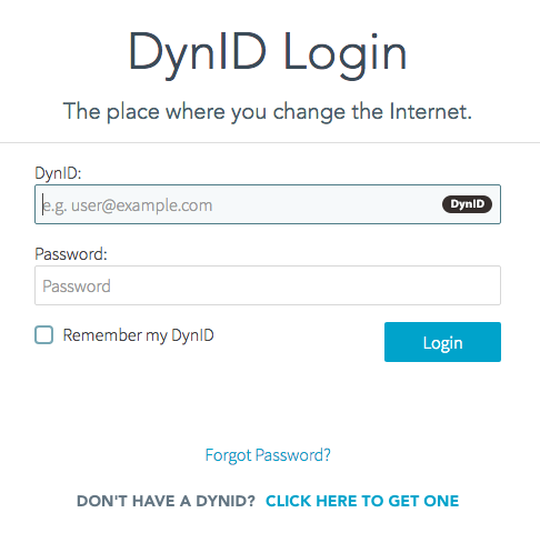 Forgot DynID Password