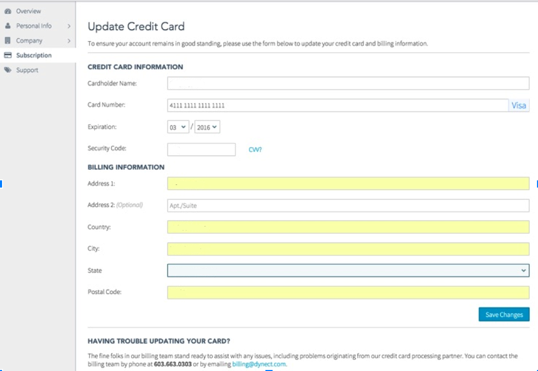 how to update card info on crypto.com