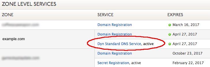 dyn updater dns addresses